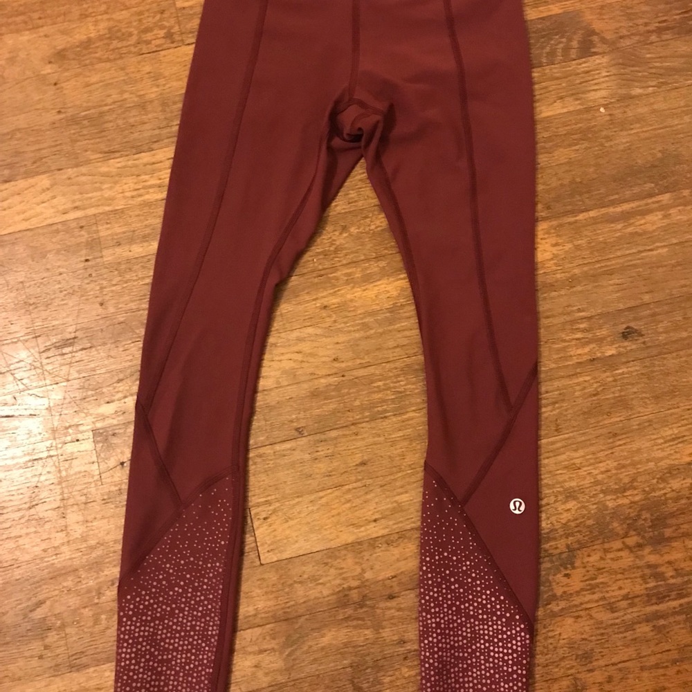 Lululemon Tight Stuff Leggings (Maroon,BRAND NEW!)